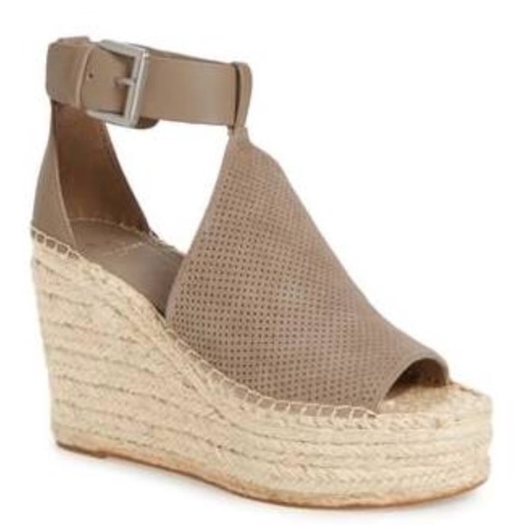 Marc Fisher Annie Perforated Platform Espadrille Wedges - Picture 1 of 11